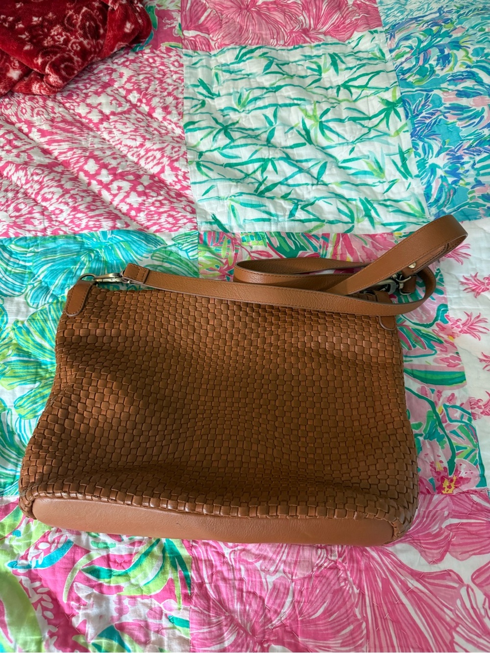 Hobo Pier Brown Woven Crossbody Shoulder Bag - Picture 2 of 6